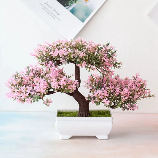 Artificial Bonsai Plant in Small Tree Pot: Home & Hotel Decoration