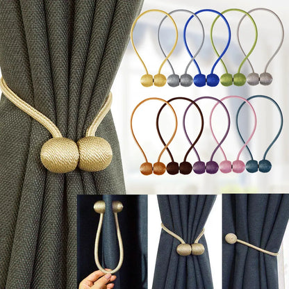 Magnetic Curtain Tieback: Decorative Buckle Holder for Polyester Curtains