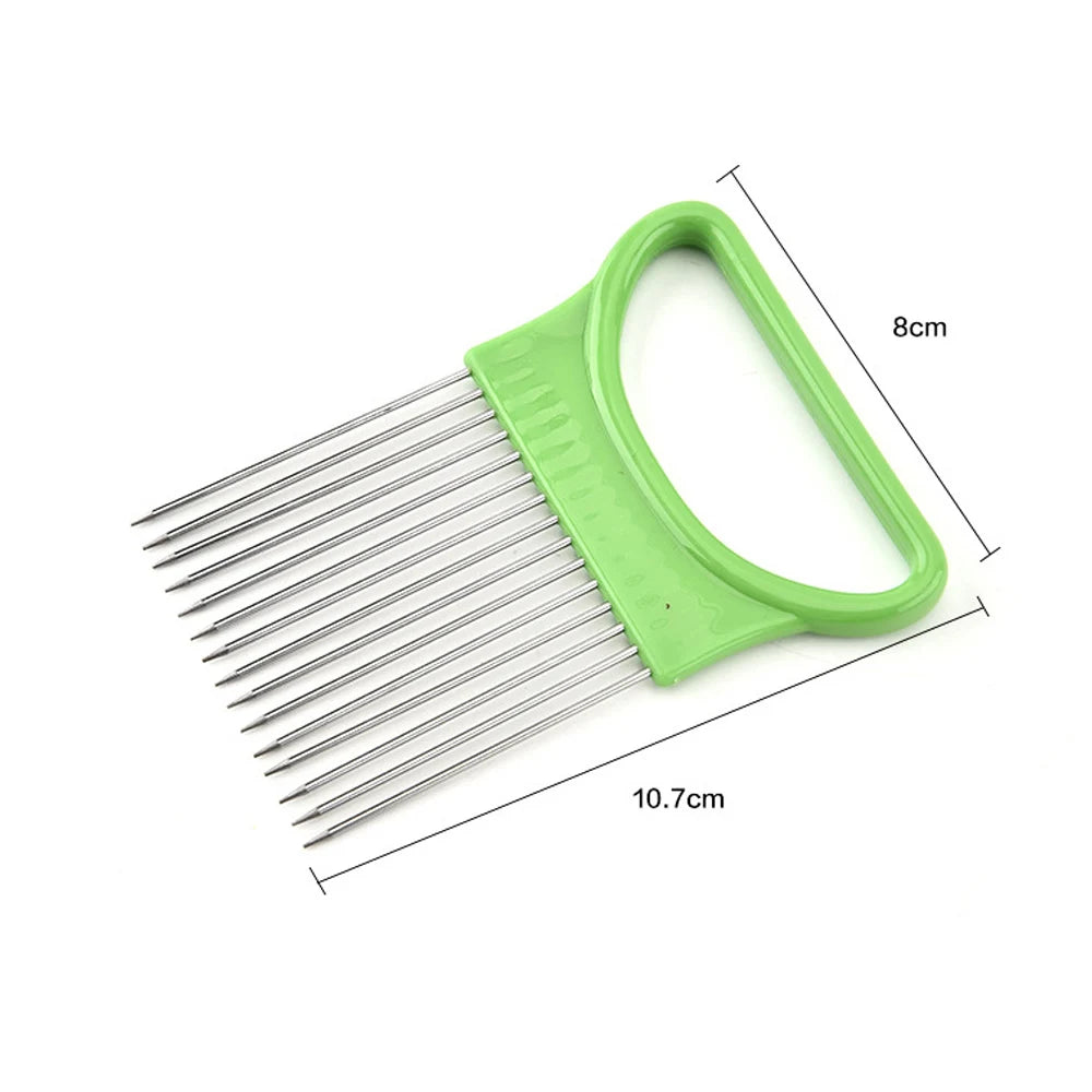 Stainless Steel Onion Needle Fork: Vegetable and Fruit Slicer for Kitchen