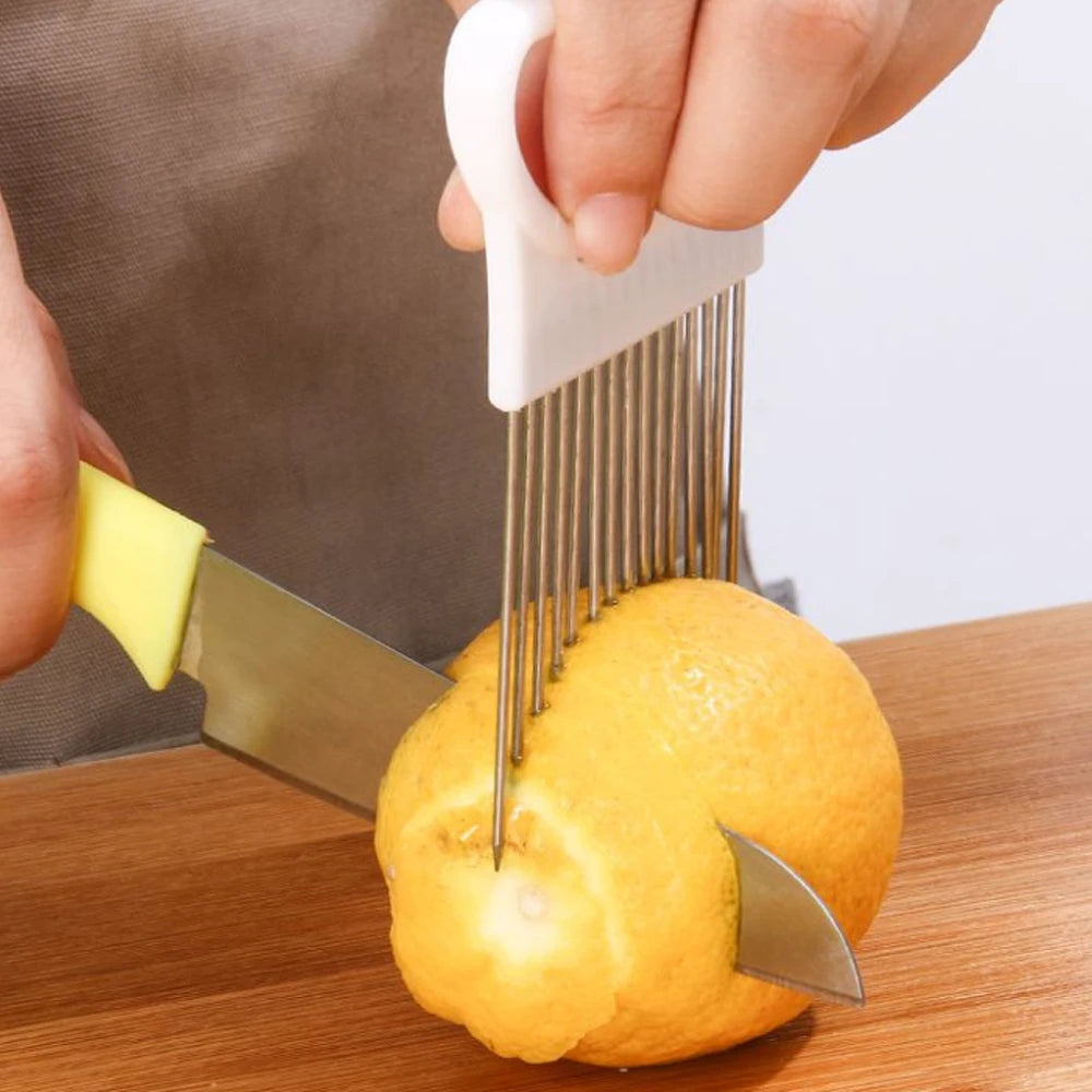 Stainless Steel Onion Needle Fork: Vegetable and Fruit Slicer for Kitchen