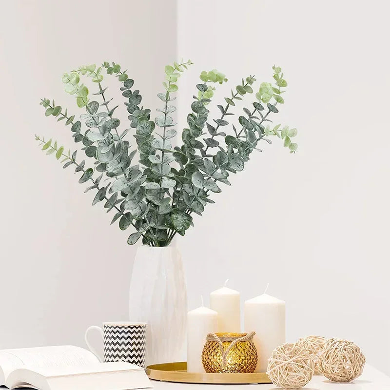 Artificial Eucalyptus Leaves: Wedding & Home Decor (6/12/18 Pcs)