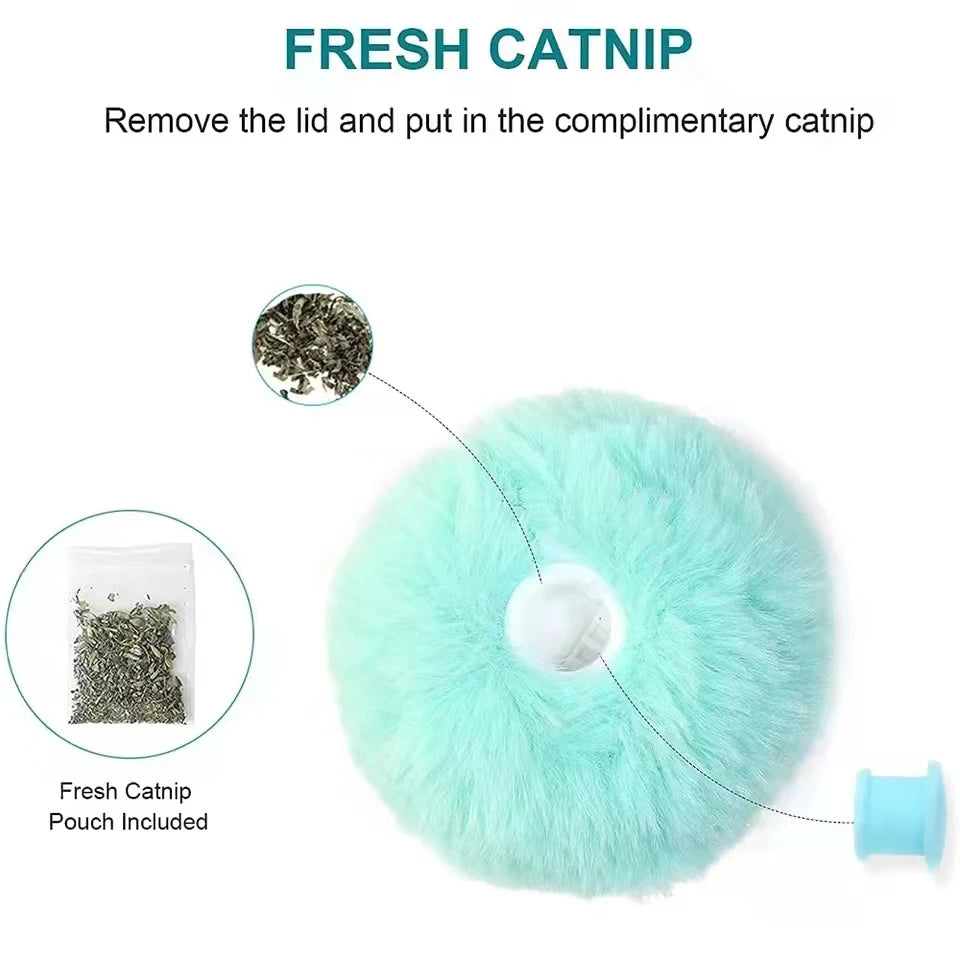 Interactive Plush Electric Cat Toy: Smart Ball with Catnip for Training and Play