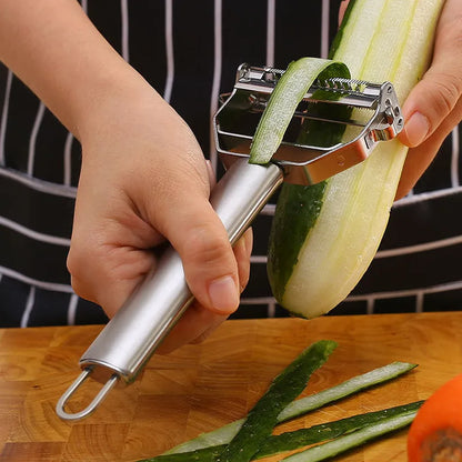 Stainless Steel Double-Head Vegetable Peeler: Multi-Function Kitchen Tool