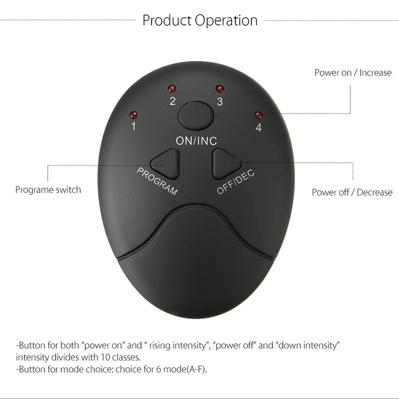 Smart Wireless EMS Muscle Stimulator: Abdominal Training for Fitness and Weight Loss