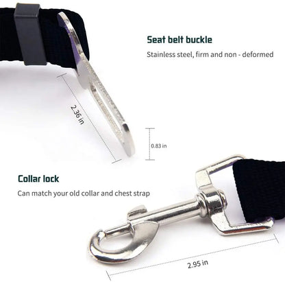 Adjustable Pet Car Seat Belt: Safety Harness Lead Clip for Dogs