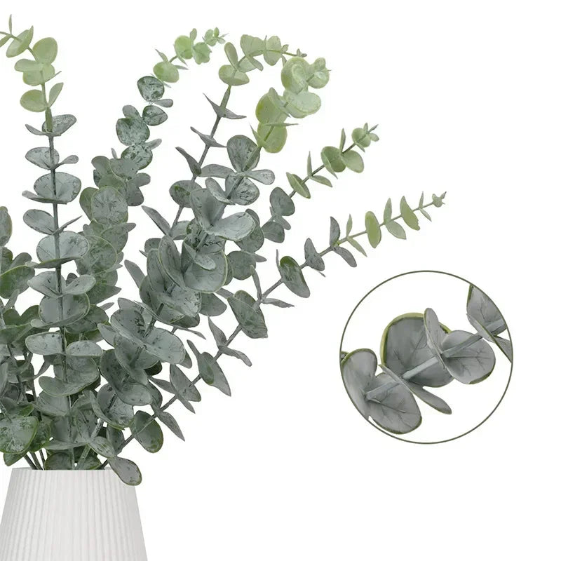 Artificial Eucalyptus Leaves: Wedding & Home Decor (6/12/18 Pcs)