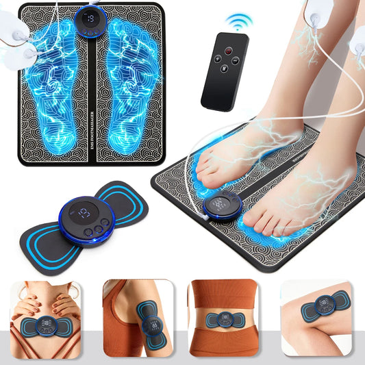 EMS Foot Massager: Pulse Muscle Stimulation for Pain Relief and Relaxation