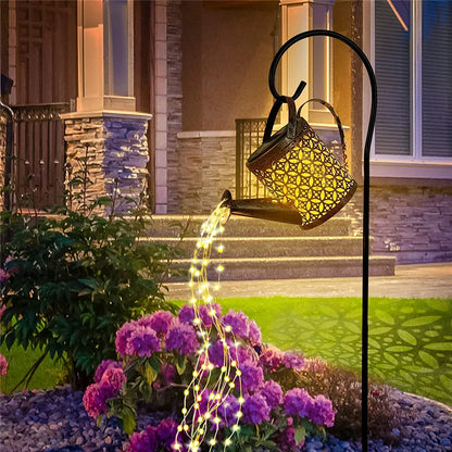 Solar Watering Can Light: Hanging LED Lamp for Outdoor Garden Decor