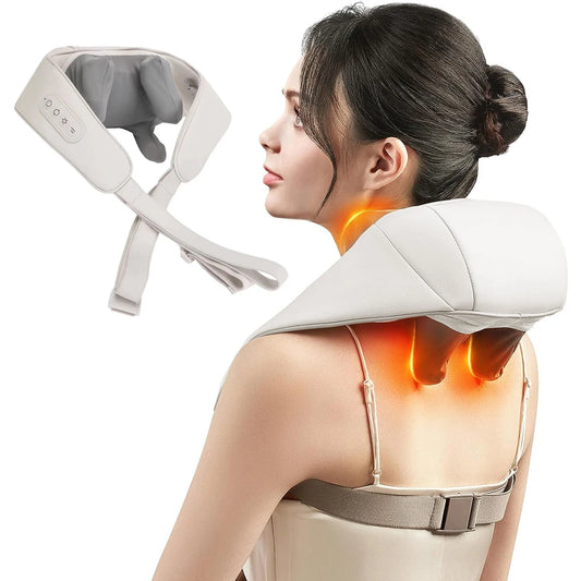 5D Shiatsu Neck Massager: Relieve Shoulder Pain with Heating