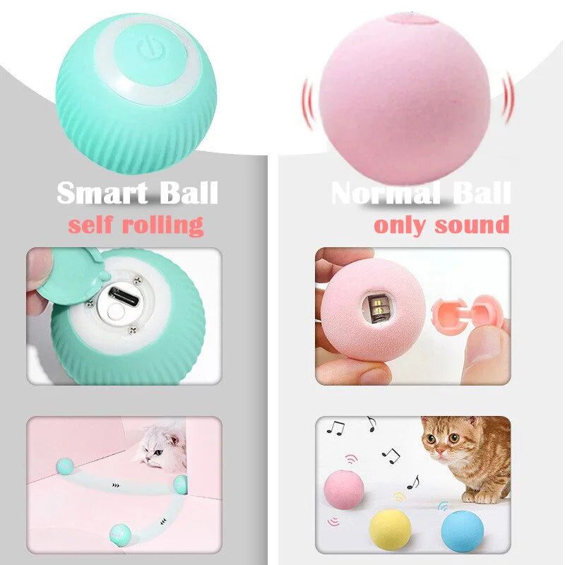 Automatic Rolling Cat Toy: Electric Smart Ball for Indoor Interactive Play and Training