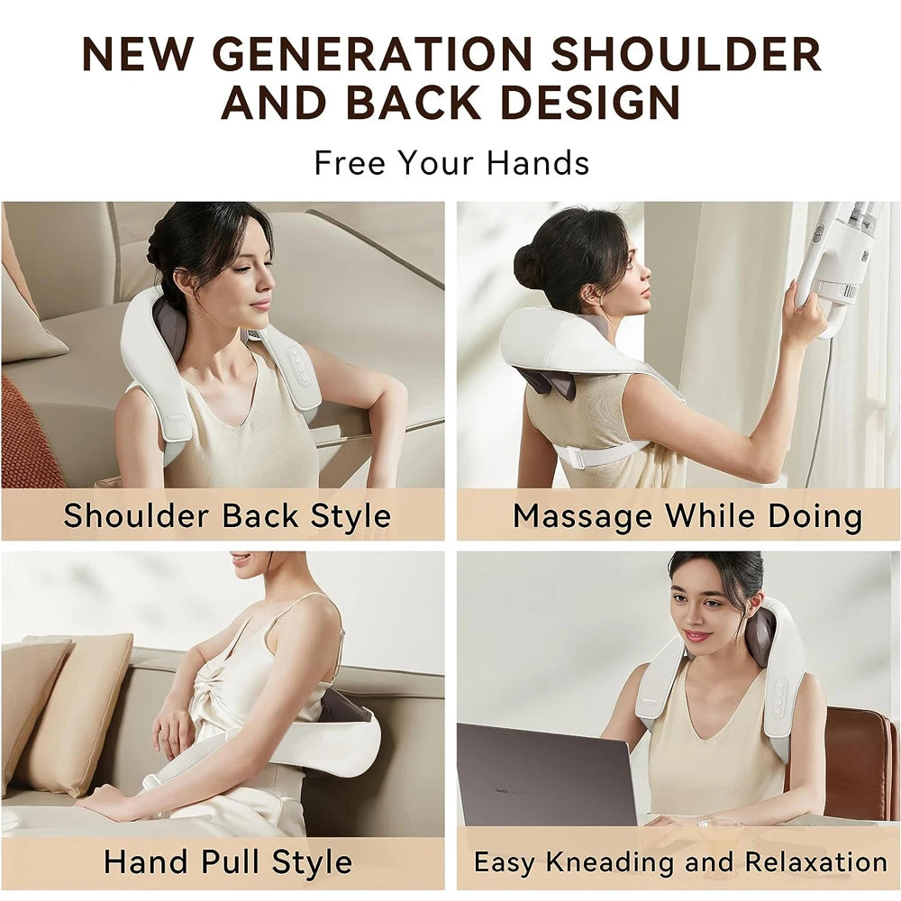 5D Shiatsu Neck Massager: Relieve Shoulder Pain with Heating