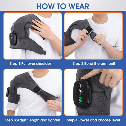 Heating Shoulder Massage Support: Adjustable Electric Belt for Arthritis & Joint Injury