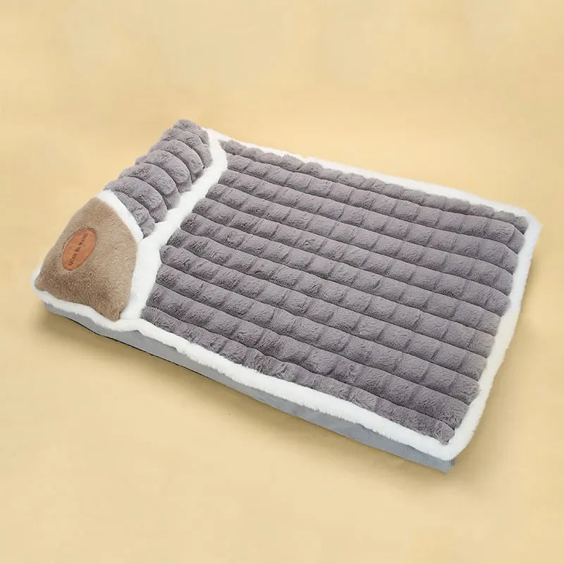 Winter Fluffy Pet Cushion: Warm Nest for Dogs and Cats, Detachable and Washable