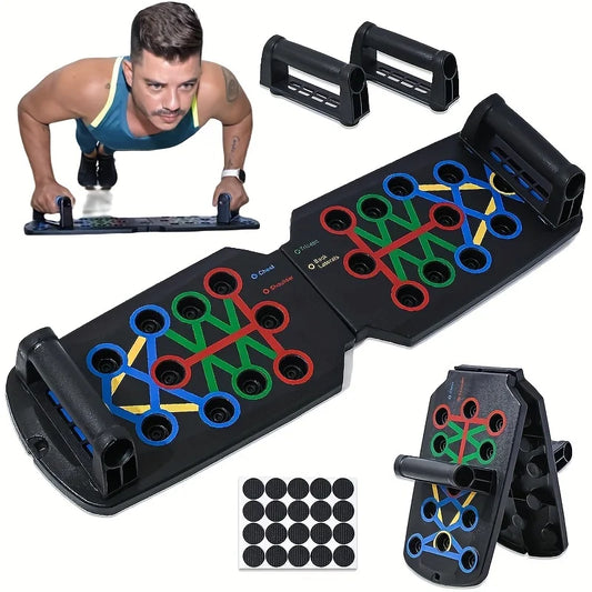 Portable Multifunctional Push-up Board Set: Foldable Fitness Equipment for Chest, Abdomen, Arms, and Back Training