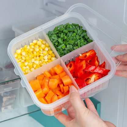 Refrigerator Storage Box: Clear Crisper Organizer for Food, Vegetables, and Fruits