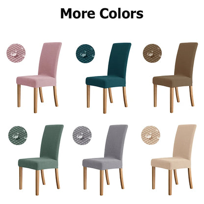 Waterproof Elastic Jacquard Chair Cover: Dining Room, Kitchen, Wedding, Hotel Banquet Seat Protector