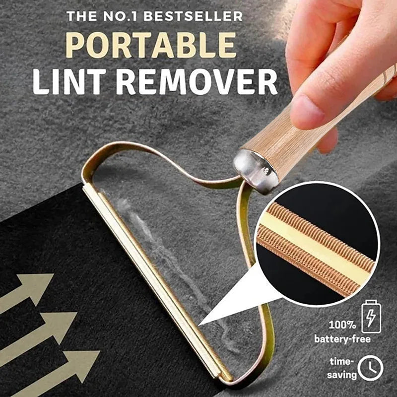 Portable Pet Hair Remover Brush: Manual Lint Roller for Clothes, Furniture, and More