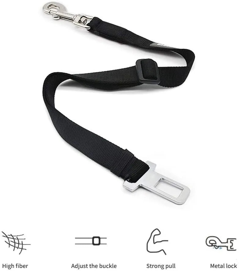 Adjustable Pet Car Seat Belt: Safety Harness Lead Clip for Dogs