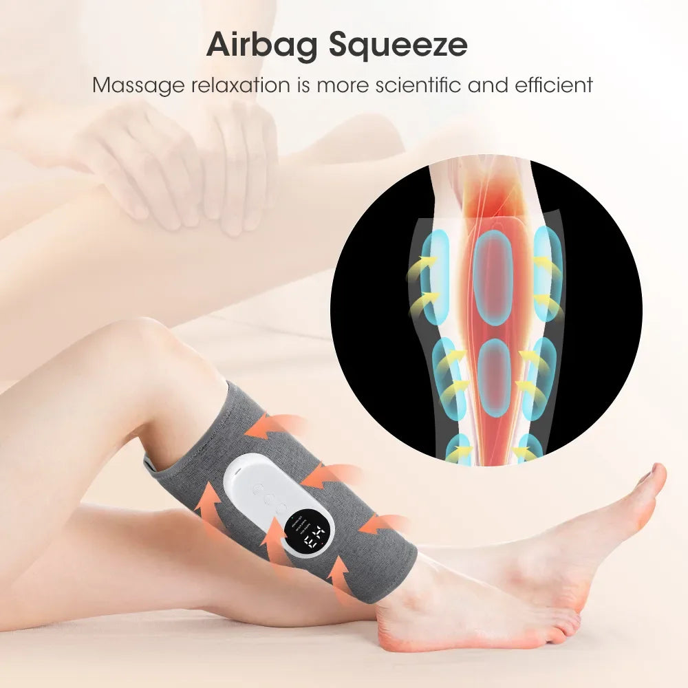 360° Air Pressure Leg Massager: Household Device for Relaxing Leg Muscles with Hot Compress