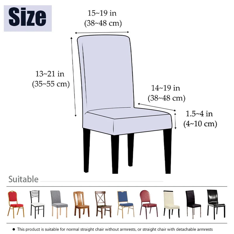 Waterproof Elastic Jacquard Chair Cover: Dining Room, Kitchen, Wedding, Hotel Banquet Seat Protector