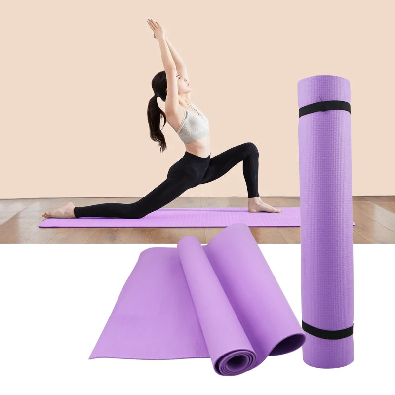 4MM Thick Anti-slip Yoga Mat for Exercise & Pilates