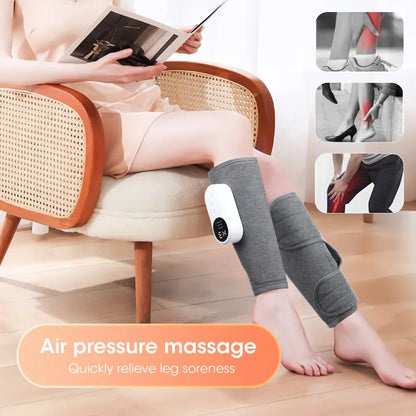 360° Air Pressure Leg Massager: Household Device for Relaxing Leg Muscles with Hot Compress