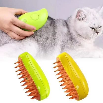 3-in-1 Electric Steamy Cat and Dog Brush: Pet Grooming and Hair Removal